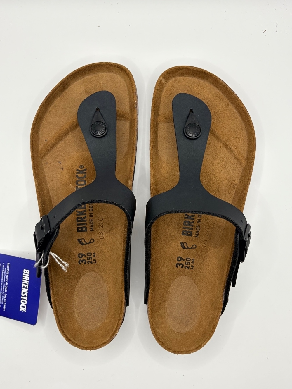 Birkenstock Women's Gizeh Black Thong Sandals Size 39 EU / 8 US